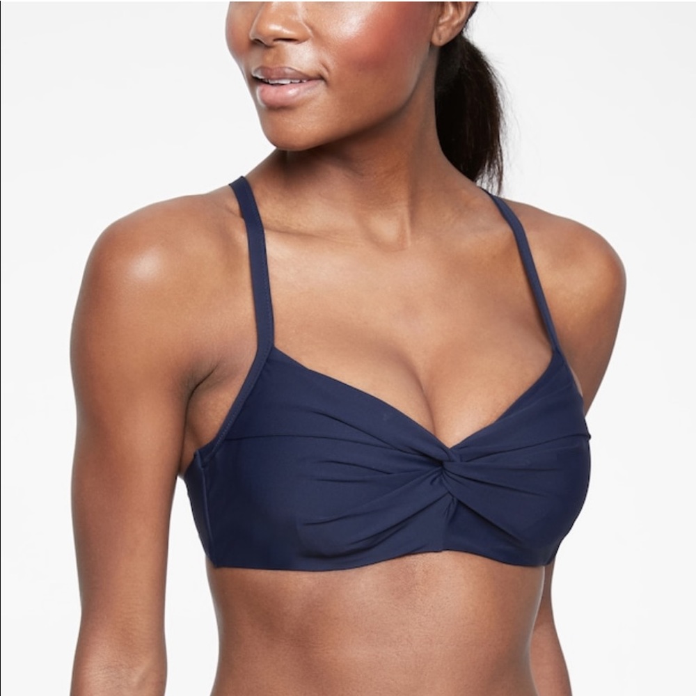 Athleta Twister Bikini Dress Blue/Navy 40 D/DD NWT